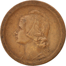 PORTUGAL, 10 Centavos, 1925, KM #573, EF(40-45), Bronze, 4.00