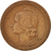 PORTUGAL, 10 Centavos, 1925, KM #573, EF(40-45), Bronze, 4.00
