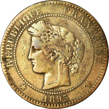 Monnaie, France, Cérès, 10 Centimes, 1895, Paris, TB, Bronze, Gadoury:265a