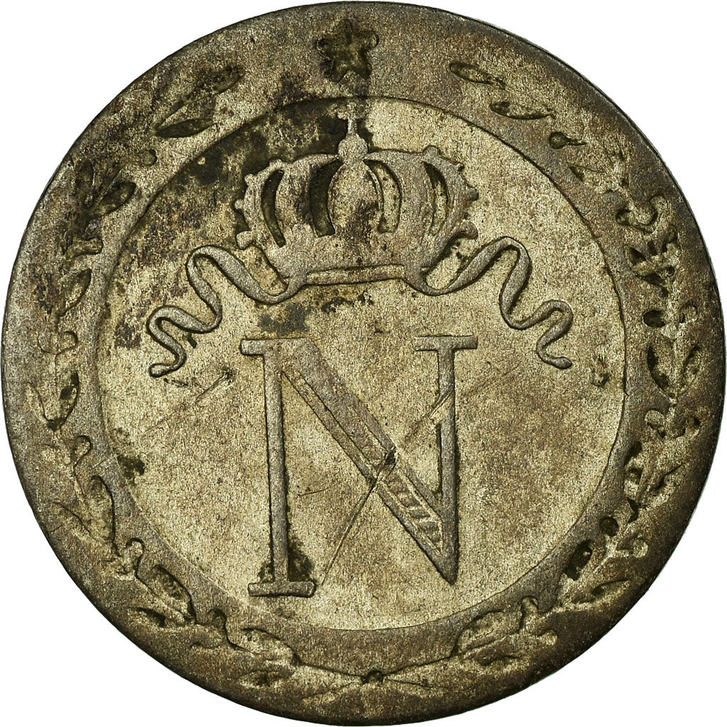 Moneta, Francia, Napoléon I, 10 Centimes, 1808, Rouen, MB+, Biglione, KM:676.2