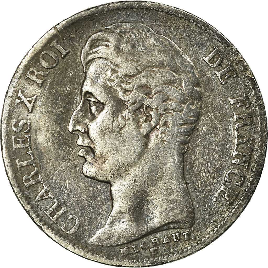 Coin, France, Charles X, Franc, 1830, Paris, EF(40-45), Silver, KM:724.1