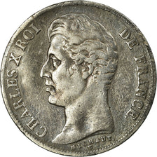 Coin, France, Charles X, Franc, 1830, Paris, EF(40-45), Silver, KM:724.1