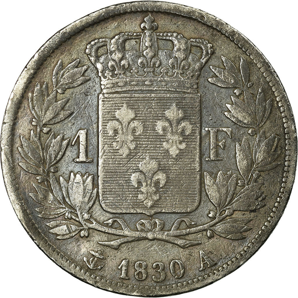Coin, France, Charles X, Franc, 1830, Paris, EF(40-45), Silver, KM:724.1