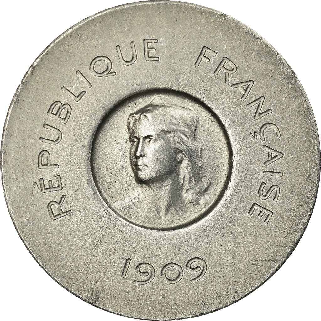 Moneta, Francia, 25 Centimes, 1909, ESSAI, SPL, Alluminio, Gadoury:366