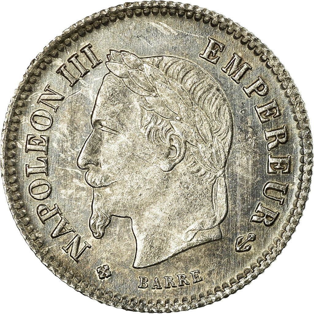 Coin, France, Napoleon III, 20 Centimes, 1867, Strasbourg, MS(60-62), KM 808.2