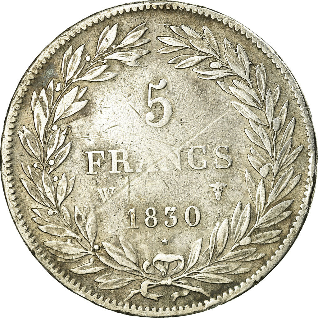 Monnaie, France, Louis-Philippe, 5 Francs, 1830, Lille, Sans le I, TB+, Argent