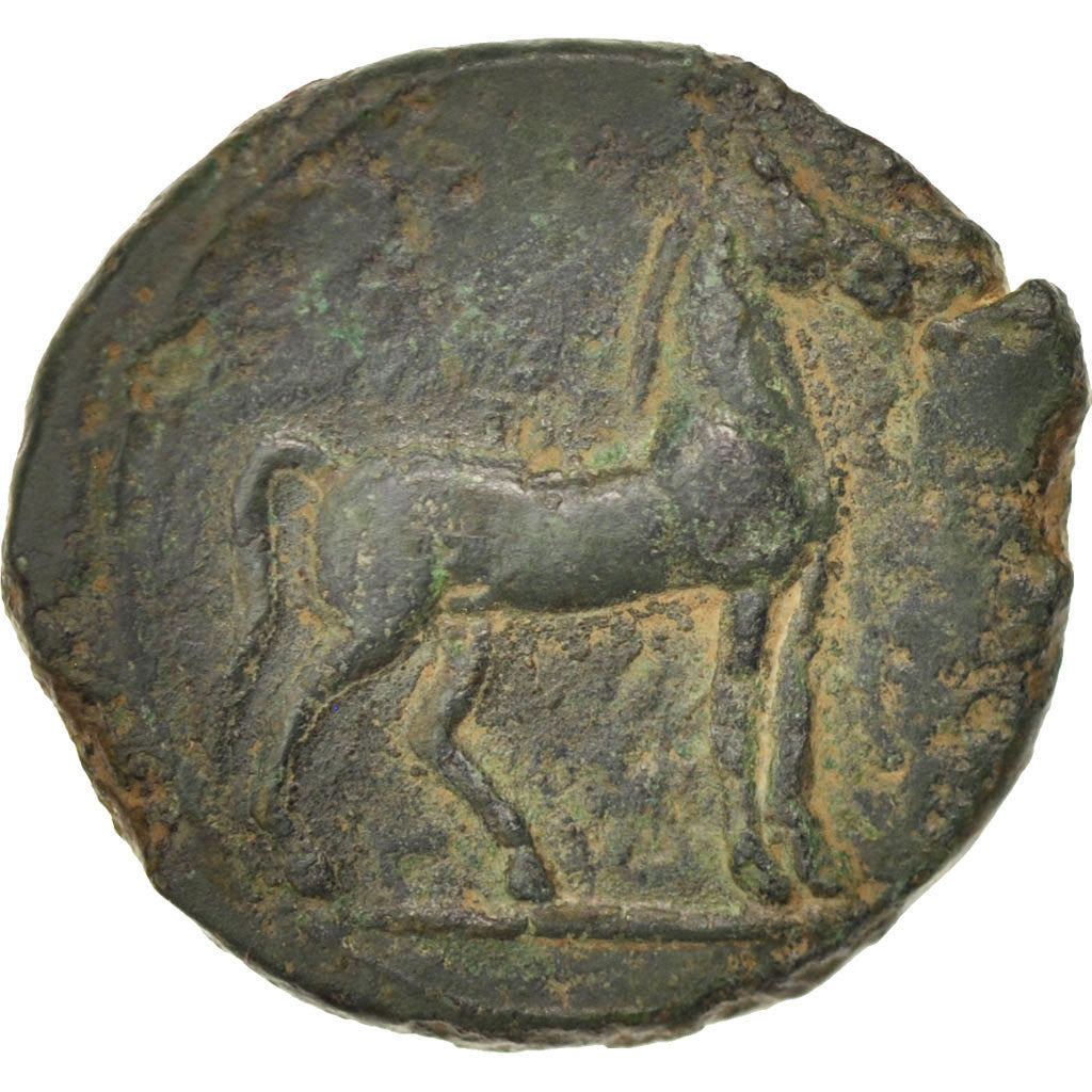 Coin, Carthage, Zeugitane, Tanit, Bronze Unit, Carthage, AU(50-53), Bronze
