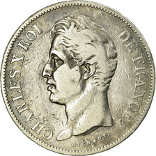 Munten, Frankrijk, Charles X, 5 Francs, 1827, Lille, ZF, Zilver, KM:728.13