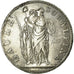 Coin, ITALIAN STATES, PIEDMONT REPUBLIC, 5 Francs, 1801, EF(40-45), Silver, KM:4