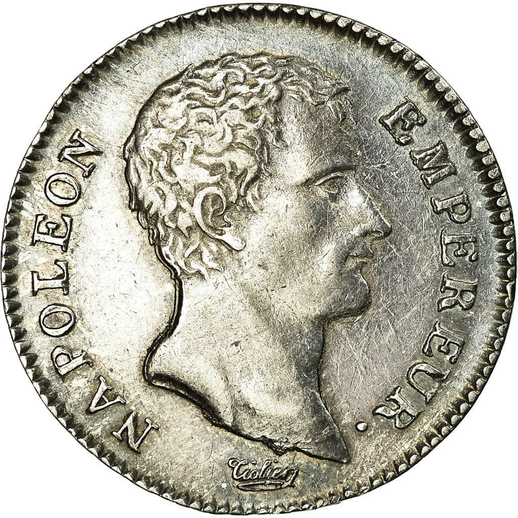 Moneda, Francia, Napoléon I, Franc, 1806, Paris, MBC+, Plata, KM:672.1
