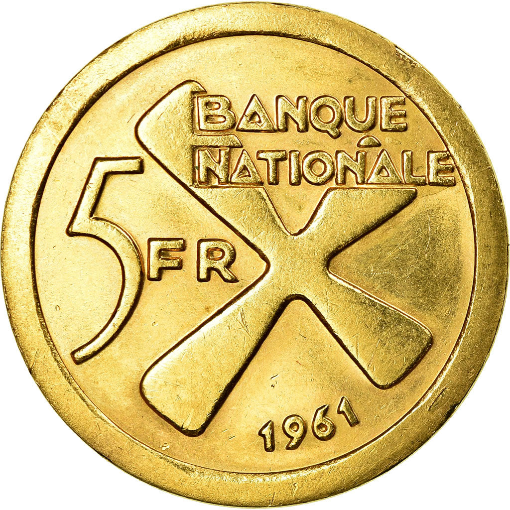 Monnaie, Katanga, 5 Francs, 1961, SUP, Or, KM:2a
