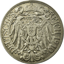 Coin, GERMANY - EMPIRE, Wilhelm II, 25 Pfennig, 1910, Munich, EF(40-45), Nickel