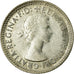 Coin, Australia, Elizabeth II, Sixpence, 1958, Melbourne, AU(50-53),Silver,KM 58