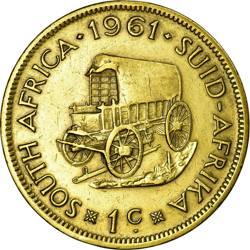 Coin, South Africa, Cent, 1961, AU(50-53), Brass, KM:57