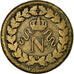 Moneda, Francia, Napoléon I, Decime, 1814, Strasbourg, BC+, Bronce, KM:700