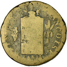 Moneta, Francia, 2 sols aux balances daté, 1793, Lille, B, Bronzo, KM 621.13