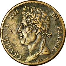 Coin, FRENCH COLONIES, Charles X, 5 Centimes, 1825, Paris, VF(30-35), Bronze
