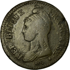 Monnaie, France, Dupré, Decime, 1798, Paris, TB, Bronze, Gadoury:187, KM:644.1