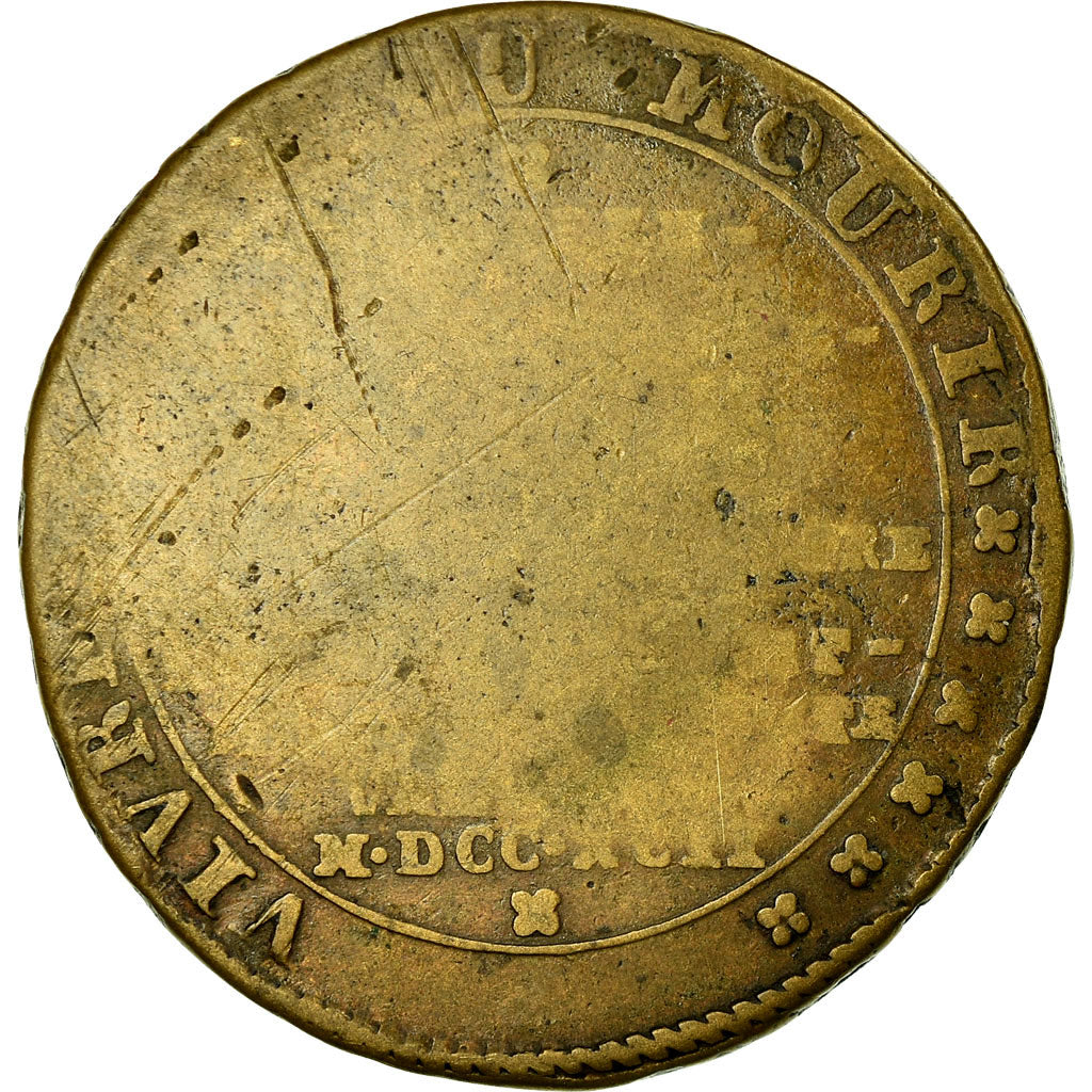Moneda, Francia, 2 Sols, Clémanson, 1792, BC, Cobre, KM:Tn8, Brandon:227b