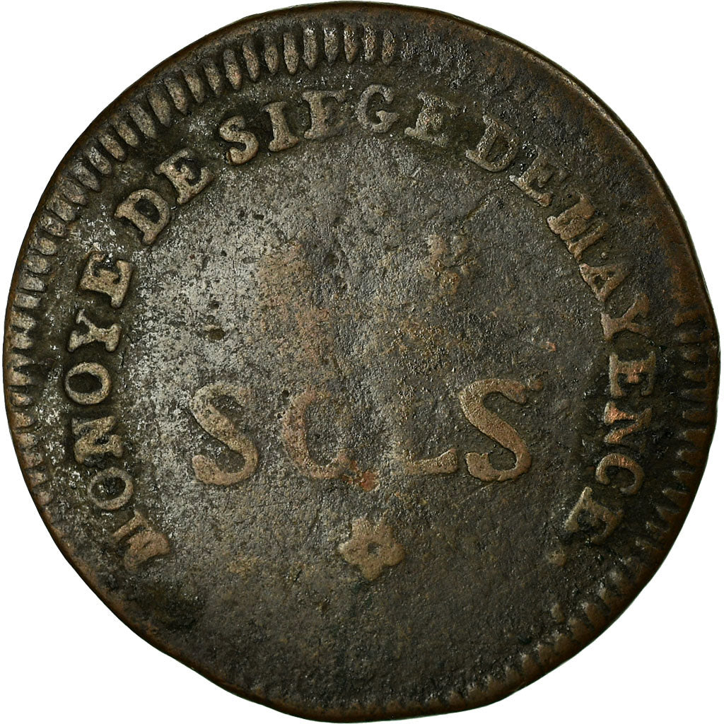 Coin, German States, MAINZ, Friedrich Karl Josef, Sol, 1793, Mayence, VF(20-25)