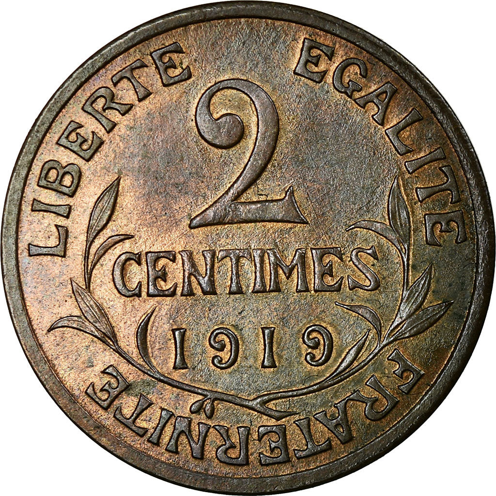 Coin, France, Dupuis, 2 Centimes, 1919, Paris, EF(40-45), Bronze, KM:841
