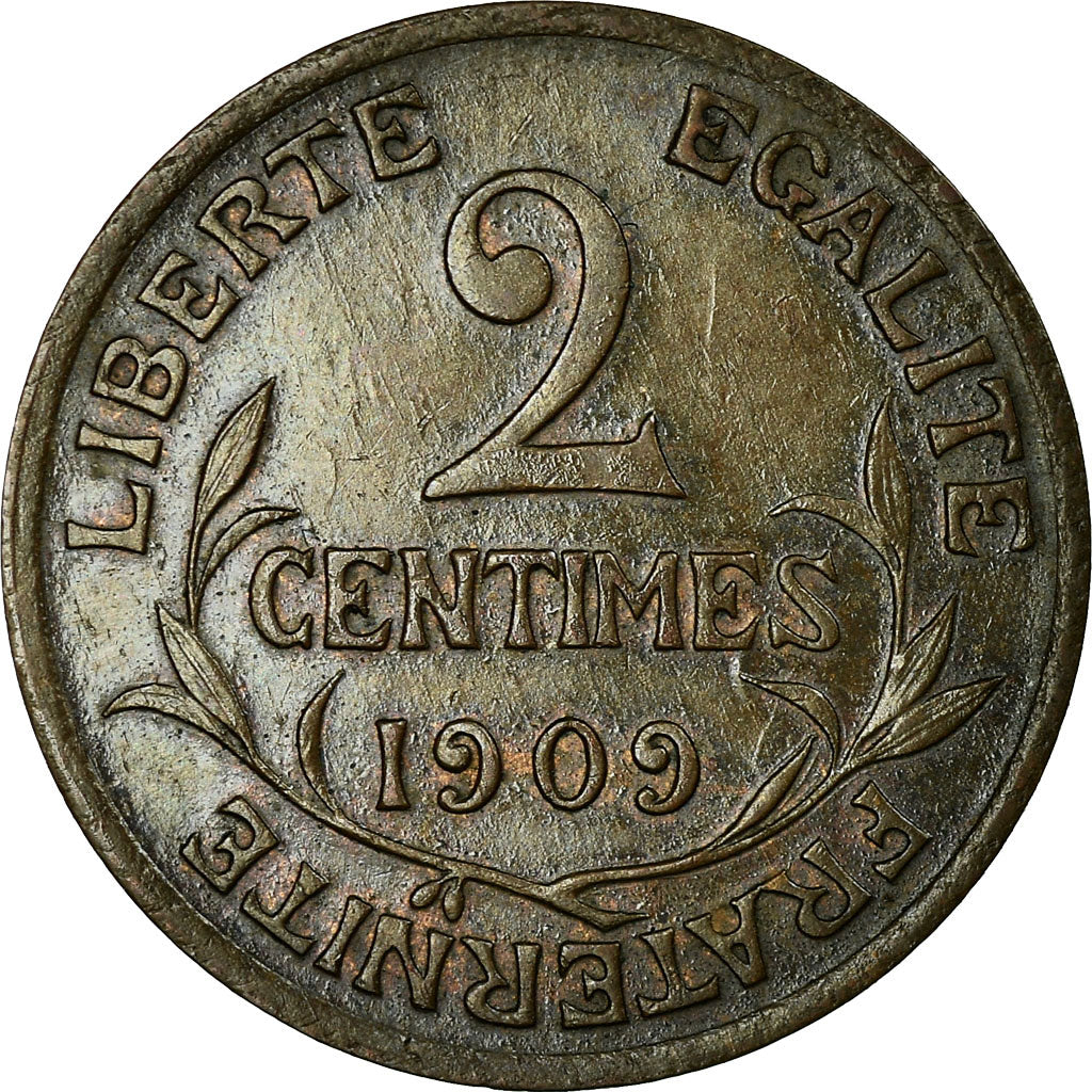 Coin, France, Dupuis, 2 Centimes, 1909, Paris, EF(40-45), Bronze, KM:841