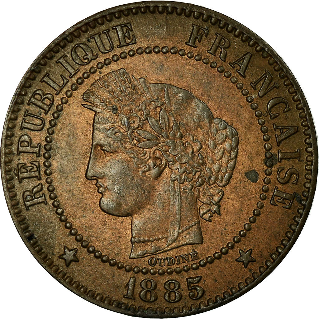 Monnaie, France, Cérès, 2 Centimes, 1885, Paris, TTB, Bronze, Gadoury:105