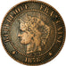 Moeda, França, Cérès, 2 Centimes, 1878, Bordeaux, EF(40-45), Bronze