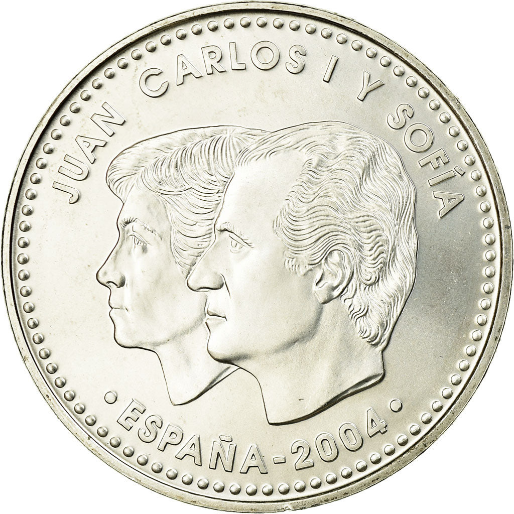 Hiszpania, 12 Euro, 2004, MS(65-70), Srebro, KM:1095