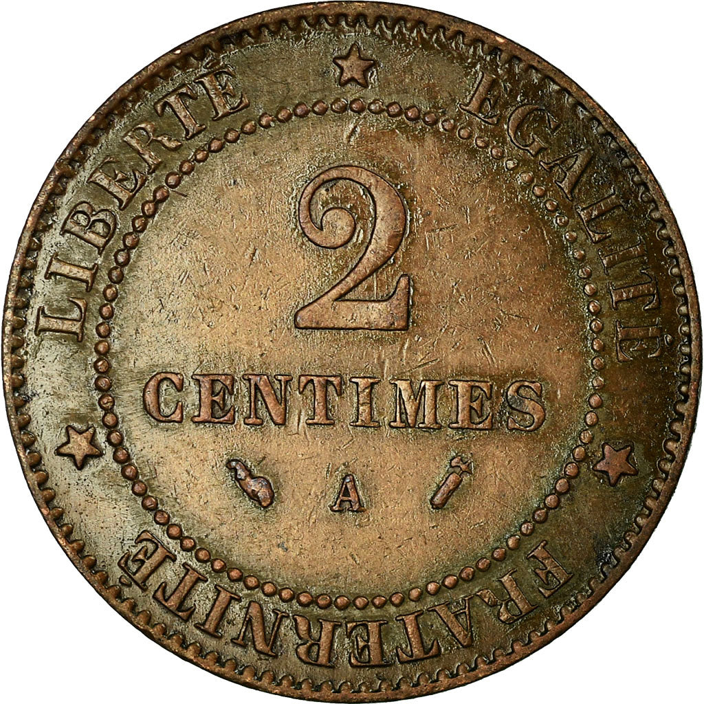 Moneta, Francja, Cérès, 2 Centimes, 1894, Paris, EF(40-45), Bronze, KM:827.1
