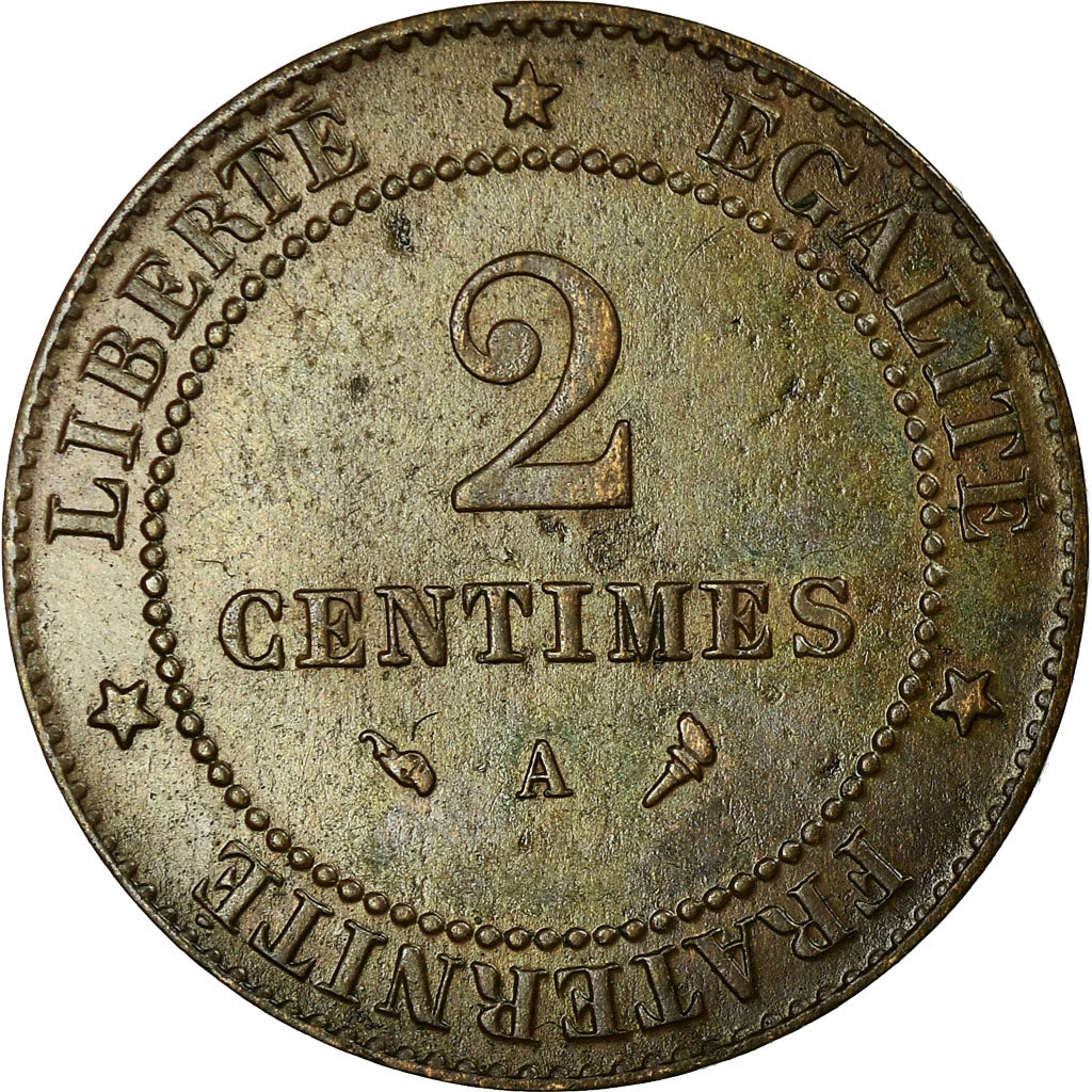 Coin, France, Cérès, 2 Centimes, 1897, Paris, EF(40-45), Bronze, KM:827.1