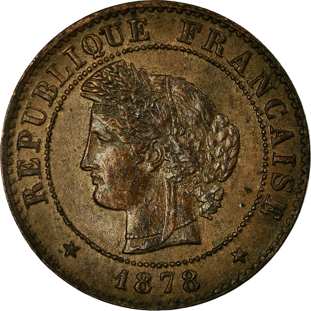 Moneda, Francia, Cérès, Centime, 1878, Paris, MBC+, Bronce, KM:826.1