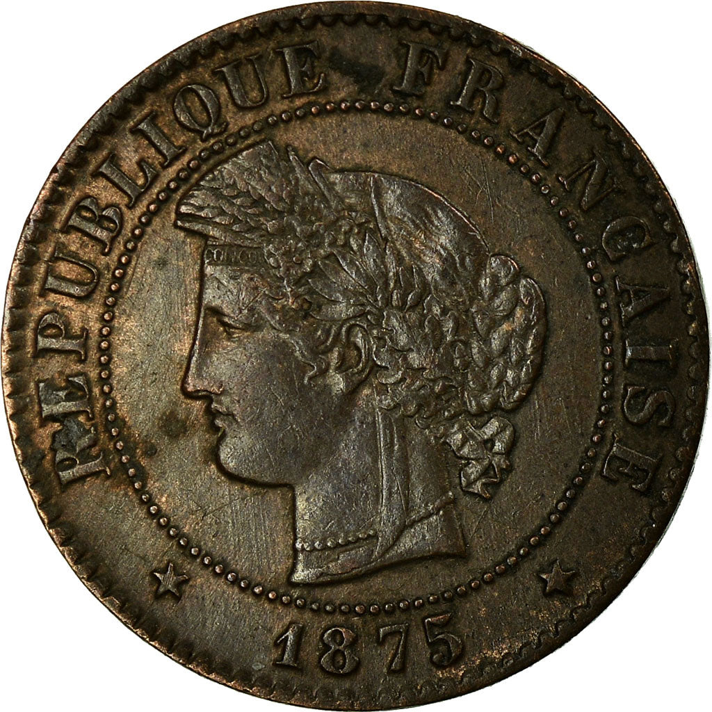 Coin, France, Cérès, Centime, 1875, Bordeaux, EF(40-45), Bronze, KM:826.2