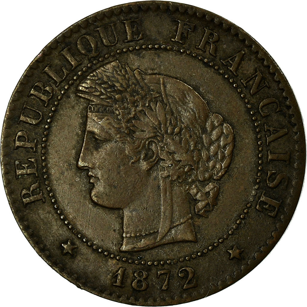 Coin, France, Cérès, Centime, 1872, Bordeaux, AU(50-53), Bronze, KM:826.2