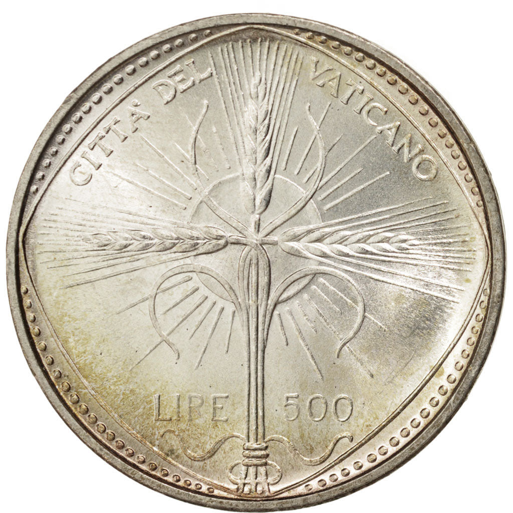 Coin, VATICAN CITY, Paul VI, 500 Lire, 1968, MS(63), Silver, KM:107