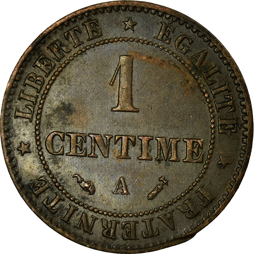 Coin, France, Cérès, Centime, 1896, Paris, AU(50-53), Bronze, KM:826.1
