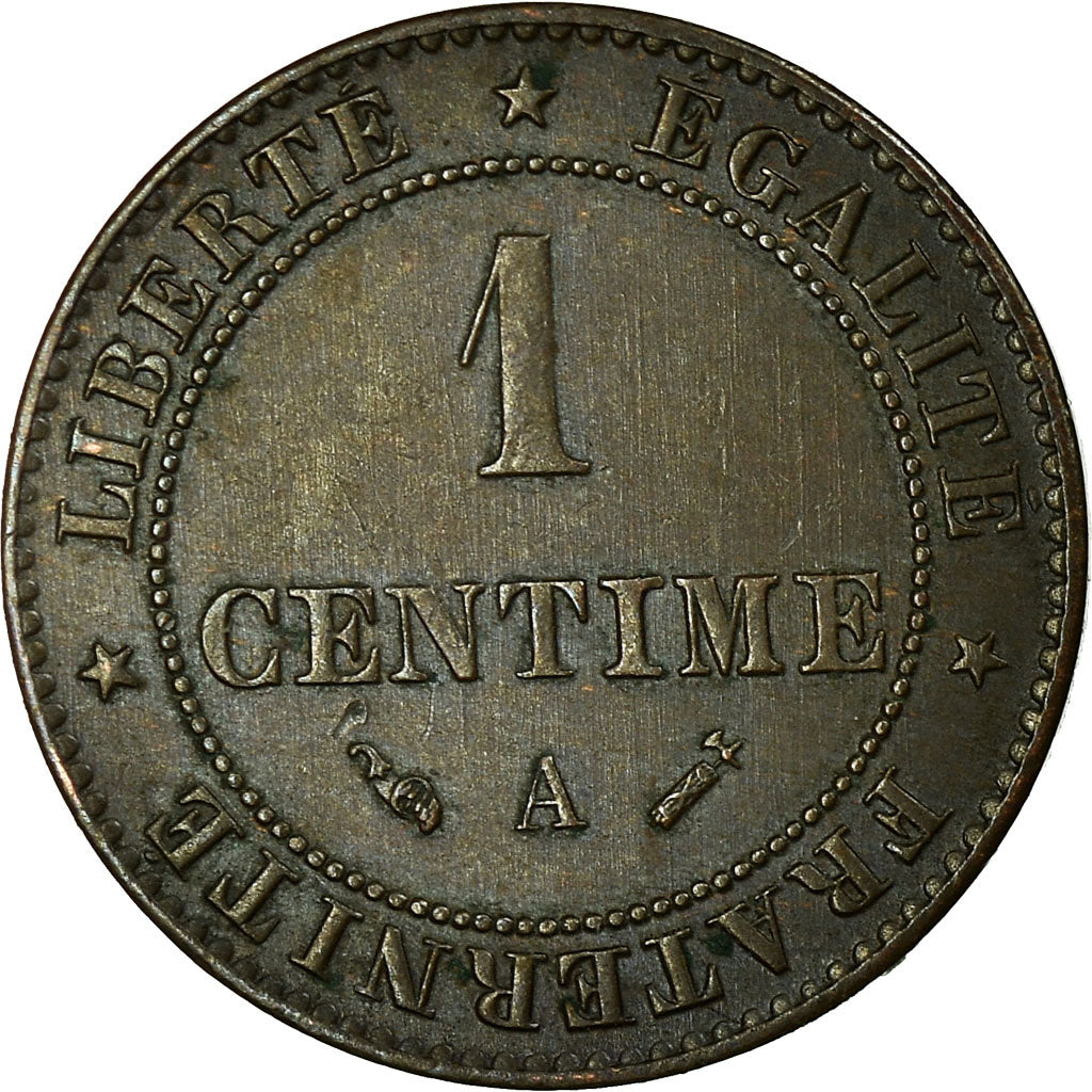 Moneta, Francia, Cérès, Centime, 1894, Paris, BB, Bronzo, KM:826.1, Gadoury:88