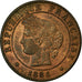 Moneta, Francja, Cérès, Centime, 1886, Paris, AU(50-53), Bronze, KM:826.1