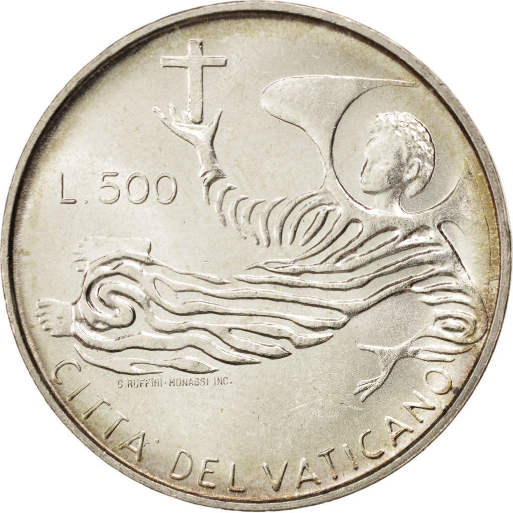 Moneta, CITTÀ DEL VATICANO, Paul VI, 500 Lire, 1969, SPL, Argento, KM:115