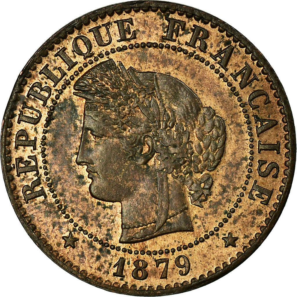Moneda, Francia, Cérès, Centime, 1879, Paris, EBC+, Bronce, KM:826.1