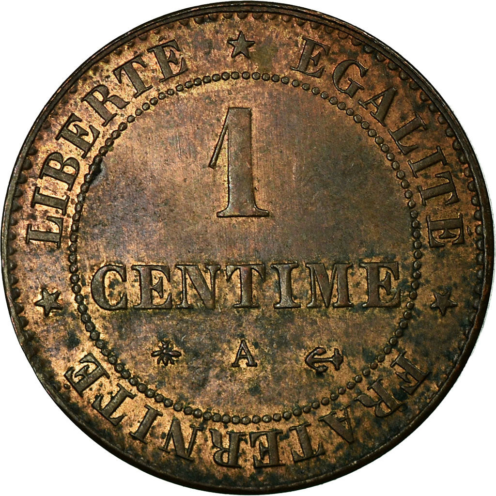 Moneda, Francia, Cérès, Centime, 1879, Paris, EBC+, Bronce, KM:826.1