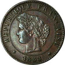 Moneta, Francia, Cérès, Centime, 1888, Paris, BB, Bronzo, KM:826.1, Gadoury:88