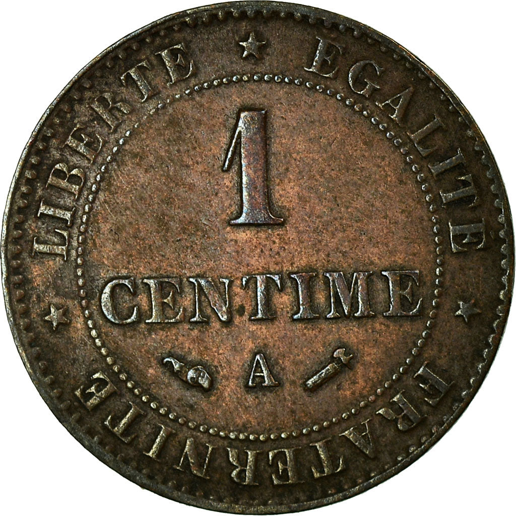 Moneta, Francia, Cérès, Centime, 1888, Paris, BB, Bronzo, KM:826.1, Gadoury:88