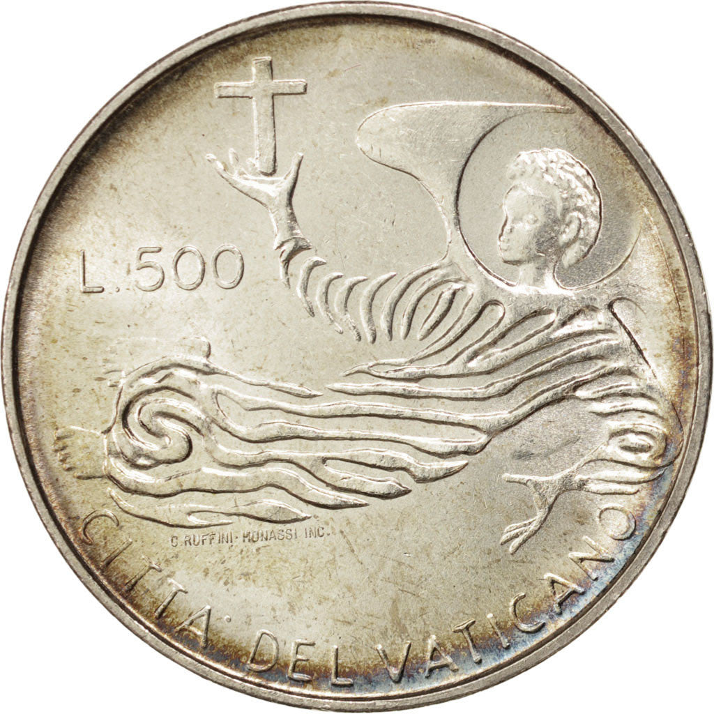 Coin, VATICAN CITY, Paul VI, 500 Lire, 1969, MS(63), Silver, KM:115