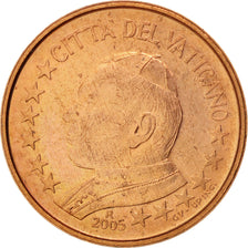 CITTÀ DEL VATICANO, Euro Cent, 2005, SPL, Acciaio placcato rame, KM:341