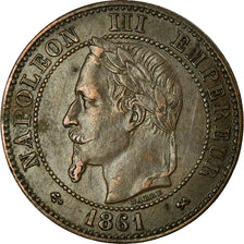 Coin, France, Napoleon III, 2 Centimes, 1861, Bordeaux, EF(40-45), KM 796.6