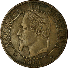 Moneta, Francia, Napoleon III, 2 Centimes, 1861, Paris, BB