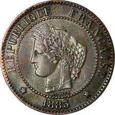 Coin, France, Cérès, 2 Centimes, 1883, Paris, EF(40-45), Bronze, KM:827.1