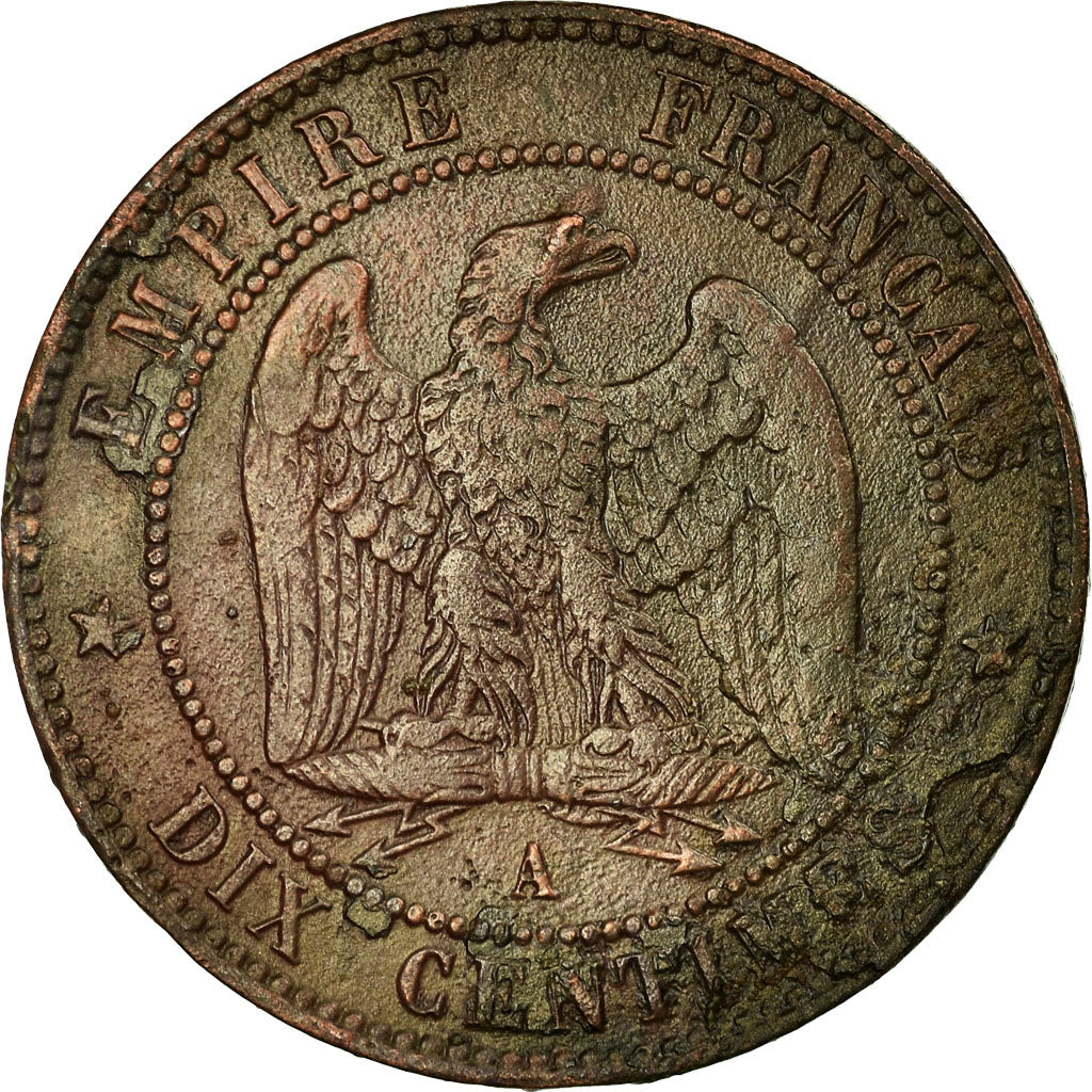 Coin, France, Napoleon III, 10 Centimes, 1853, Paris, VF(20-25), KM 771.1