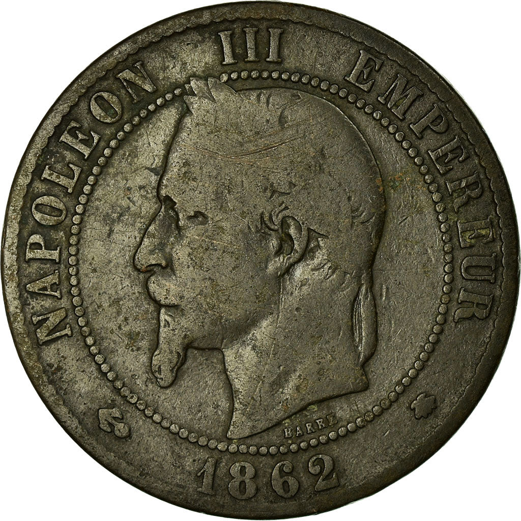 Moneta, Francia, Napoleon III, 10 Centimes, 1862, Paris, B+